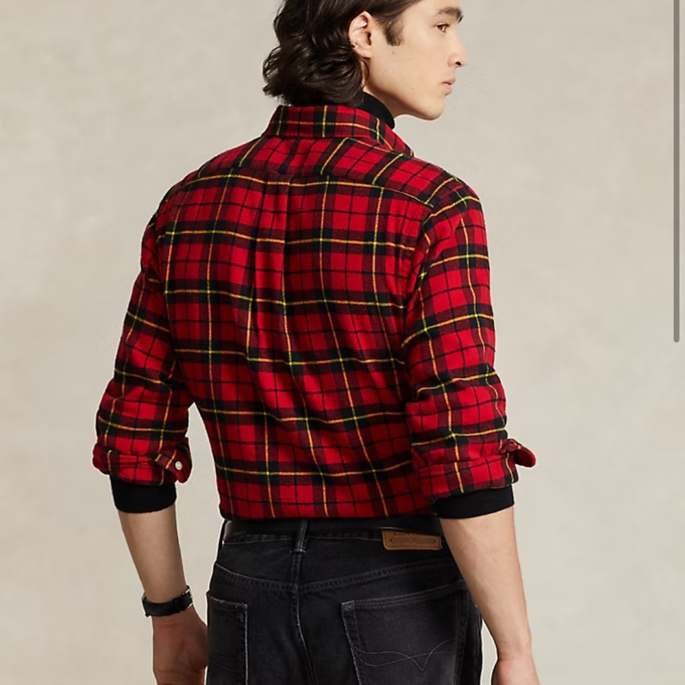 Polo by Ralph Lauren Red and Black Plaid Button-Down Shirt